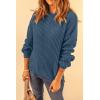 imagePRETTYGARDEN Fall Sweaters for Women 2025 Fashion Long Sleeve Casual Ribbed Knit Winter Clothes Pullover Jumper TopsGrey Blue