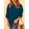 imagePRETTYGARDEN Fall Sweaters for Women 2025 Fashion Long Sleeve Casual Ribbed Knit Winter Clothes Pullover Jumper TopsLake Blue
