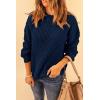 imagePRETTYGARDEN Fall Sweaters for Women 2025 Fashion Long Sleeve Casual Ribbed Knit Winter Clothes Pullover Jumper TopsNavy