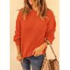 imagePRETTYGARDEN Fall Sweaters for Women 2025 Fashion Long Sleeve Casual Ribbed Knit Winter Clothes Pullover Jumper TopsOrange
