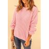 imagePRETTYGARDEN Fall Sweaters for Women 2025 Fashion Long Sleeve Casual Ribbed Knit Winter Clothes Pullover Jumper TopsPink