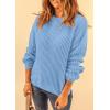 imagePRETTYGARDEN Fall Sweaters for Women 2025 Fashion Long Sleeve Casual Ribbed Knit Winter Clothes Pullover Jumper TopsSky Blue