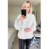 imagePRETTYGARDEN Fall Sweaters for Women 2025 Fashion Long Sleeve Casual Ribbed Knit Winter Clothes Pullover Jumper TopsWhite