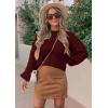 imagePRETTYGARDEN Fall Sweaters for Women 2025 Fashion Long Sleeve Casual Ribbed Knit Winter Clothes Pullover Jumper TopsWine Red