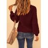 imagePRETTYGARDEN Fall Sweaters for Women 2025 Fashion Long Sleeve Casual Ribbed Knit Winter Clothes Pullover Jumper TopsWine Red