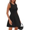 imagePRETTYGARDEN Summer Dresses for Women 2025 Elegant Classy A Line Business Casual Work Graduation Cocktail Short DressBlack