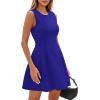 imagePRETTYGARDEN Summer Dresses for Women 2025 Elegant Classy A Line Business Casual Work Graduation Cocktail Short DressBlue
