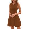 imagePRETTYGARDEN Summer Dresses for Women 2025 Elegant Classy A Line Business Casual Work Graduation Cocktail Short DressBrown
