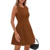 imagePRETTYGARDEN Summer Dresses for Women 2025 Elegant Classy A Line Business Casual Work Graduation Cocktail Short DressBrown