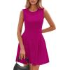 imagePRETTYGARDEN Summer Dresses for Women 2025 Elegant Classy A Line Business Casual Work Graduation Cocktail Short DressHot Pink