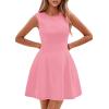 imagePRETTYGARDEN Summer Dresses for Women 2025 Elegant Classy A Line Business Casual Work Graduation Cocktail Short DressPink