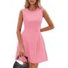 imagePRETTYGARDEN Summer Dresses for Women 2025 Elegant Classy A Line Business Casual Work Graduation Cocktail Short DressPink