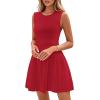 imagePRETTYGARDEN Summer Dresses for Women 2025 Elegant Classy A Line Business Casual Work Graduation Cocktail Short DressRed