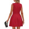 imagePRETTYGARDEN Summer Dresses for Women 2025 Elegant Classy A Line Business Casual Work Graduation Cocktail Short DressRed