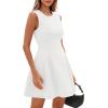 imagePRETTYGARDEN Summer Dresses for Women 2025 Elegant Classy A Line Business Casual Work Graduation Cocktail Short DressWhite