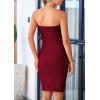 imagePRETTYGARDEN Summer Dresses for Women 2025 Strapless Off Shoulder Ribbed Knit Bodycon Elegant Classy Trendy Mini Beach DressWine Red
