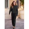 imagePRETTYGARDEN Two Piece Sets for Women 2025 Pullover Sweater High Waisted Sweatpants Tracksuit Lounge Set Fall Winter OutfitsBlack