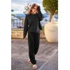 imagePRETTYGARDEN Two Piece Sets for Women 2025 Pullover Sweater High Waisted Sweatpants Tracksuit Lounge Set Fall Winter OutfitsBlack