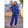 imagePRETTYGARDEN Two Piece Sets for Women 2025 Pullover Sweater High Waisted Sweatpants Tracksuit Lounge Set Fall Winter OutfitsBlue