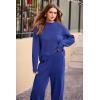 imagePRETTYGARDEN Two Piece Sets for Women 2025 Pullover Sweater High Waisted Sweatpants Tracksuit Lounge Set Fall Winter OutfitsBlue