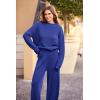 imagePRETTYGARDEN Two Piece Sets for Women 2025 Pullover Sweater High Waisted Sweatpants Tracksuit Lounge Set Fall Winter OutfitsBlue