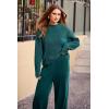 imagePRETTYGARDEN Two Piece Sets for Women 2025 Pullover Sweater High Waisted Sweatpants Tracksuit Lounge Set Fall Winter OutfitsBlue Green
