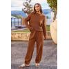 imagePRETTYGARDEN Two Piece Sets for Women 2025 Pullover Sweater High Waisted Sweatpants Tracksuit Lounge Set Fall Winter OutfitsBrown