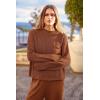 imagePRETTYGARDEN Two Piece Sets for Women 2025 Pullover Sweater High Waisted Sweatpants Tracksuit Lounge Set Fall Winter OutfitsBrown