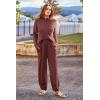imagePRETTYGARDEN Two Piece Sets for Women 2025 Pullover Sweater High Waisted Sweatpants Tracksuit Lounge Set Fall Winter OutfitsDark Brown