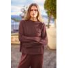 imagePRETTYGARDEN Two Piece Sets for Women 2025 Pullover Sweater High Waisted Sweatpants Tracksuit Lounge Set Fall Winter OutfitsDark Brown