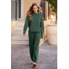 imagePRETTYGARDEN Two Piece Sets for Women 2025 Pullover Sweater High Waisted Sweatpants Tracksuit Lounge Set Fall Winter OutfitsDark Green