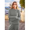 imagePRETTYGARDEN Two Piece Sets for Women 2025 Pullover Sweater High Waisted Sweatpants Tracksuit Lounge Set Fall Winter OutfitsLight Grey