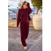 imagePRETTYGARDEN Two Piece Sets for Women 2025 Pullover Sweater High Waisted Sweatpants Tracksuit Lounge Set Fall Winter OutfitsWine Red