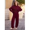imagePRETTYGARDEN Two Piece Sets for Women 2025 Pullover Sweater High Waisted Sweatpants Tracksuit Lounge Set Fall Winter OutfitsWine Red