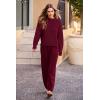 imagePRETTYGARDEN Two Piece Sets for Women 2025 Pullover Sweater High Waisted Sweatpants Tracksuit Lounge Set Fall Winter OutfitsWine Red