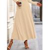 imagePRETTYGARDEN Women Fall Spring 2 Piece Outfits Dressy Casual Ribbed Knit Long Sleeve Crop Top Maxi Flowy Skirts Matching SetsBeige
