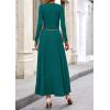 imagePRETTYGARDEN Women Fall Spring 2 Piece Outfits Dressy Casual Ribbed Knit Long Sleeve Crop Top Maxi Flowy Skirts Matching SetsBlue Green