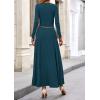 imagePRETTYGARDEN Women Fall Spring 2 Piece Outfits Dressy Casual Ribbed Knit Long Sleeve Crop Top Maxi Flowy Skirts Matching SetsLake Blue