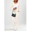imagePRETTYGARDEN Womens 2 Piece Fall Lounge Sets 2025 Zip Up Hoodie Wide Leg Pants Tracksuit Matching Travel Outfits ClothesWhite
