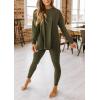 imagePRETTYGARDEN Womens 2 Piece Outfits 2025 Fall Casual Long Sleeve Tunic Tops Legging Pants Matching Lounge Sets SweatsuitsArmy Green