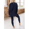 imagePRETTYGARDEN Womens 2 Piece Outfits 2025 Fall Casual Long Sleeve Tunic Tops Legging Pants Matching Lounge Sets SweatsuitsNavy