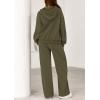 imagePRETTYGARDEN Womens 2 Piece Outfits Fall Sweatsuits Oversized Hoodies Wide Leg Sweatpants Tracksuits Lounge Matching SetsArmy Green
