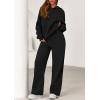 imagePRETTYGARDEN Womens 2 Piece Outfits Fall Sweatsuits Oversized Hoodies Wide Leg Sweatpants Tracksuits Lounge Matching SetsBlack