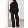 imagePRETTYGARDEN Womens 2 Piece Outfits Fall Sweatsuits Oversized Hoodies Wide Leg Sweatpants Tracksuits Lounge Matching SetsBlack
