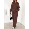 imagePRETTYGARDEN Womens 2 Piece Outfits Fall Sweatsuits Oversized Hoodies Wide Leg Sweatpants Tracksuits Lounge Matching SetsBrown