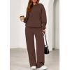 imagePRETTYGARDEN Womens 2 Piece Outfits Fall Sweatsuits Oversized Hoodies Wide Leg Sweatpants Tracksuits Lounge Matching SetsBrown