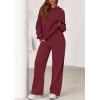 imagePRETTYGARDEN Womens 2 Piece Outfits Fall Sweatsuits Oversized Hoodies Wide Leg Sweatpants Tracksuits Lounge Matching SetsBurgundy
