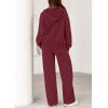 imagePRETTYGARDEN Womens 2 Piece Outfits Fall Sweatsuits Oversized Hoodies Wide Leg Sweatpants Tracksuits Lounge Matching SetsBurgundy