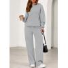 imagePRETTYGARDEN Womens 2 Piece Outfits Fall Sweatsuits Oversized Hoodies Wide Leg Sweatpants Tracksuits Lounge Matching SetsGrey