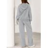 imagePRETTYGARDEN Womens 2 Piece Outfits Fall Sweatsuits Oversized Hoodies Wide Leg Sweatpants Tracksuits Lounge Matching SetsGrey